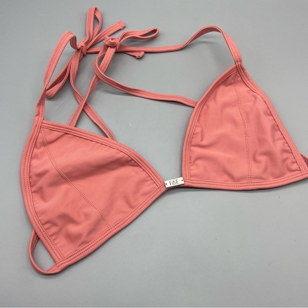 New! FAE swim triangle bikini top pink 1934